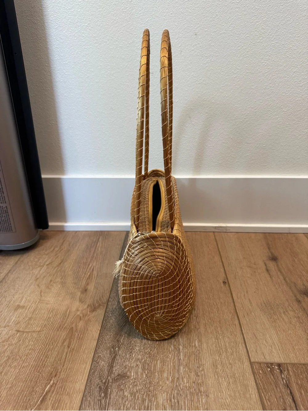 Golden Grass Handbag Shoulder Bag Purse Woven Made In Brazil WITH ZIPPER - Picture 2 of 10
